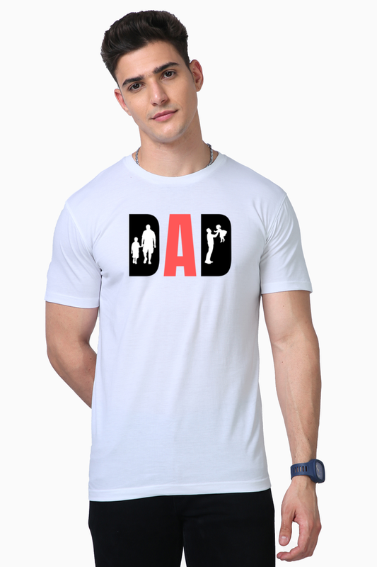 Dad White Supima Cotton Tee