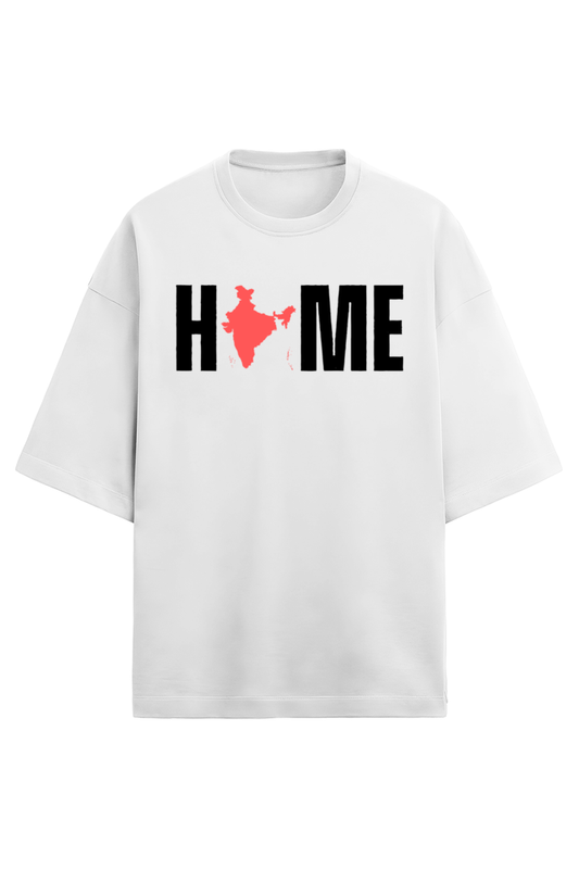 Home White Oversized Terry Cotton Tee