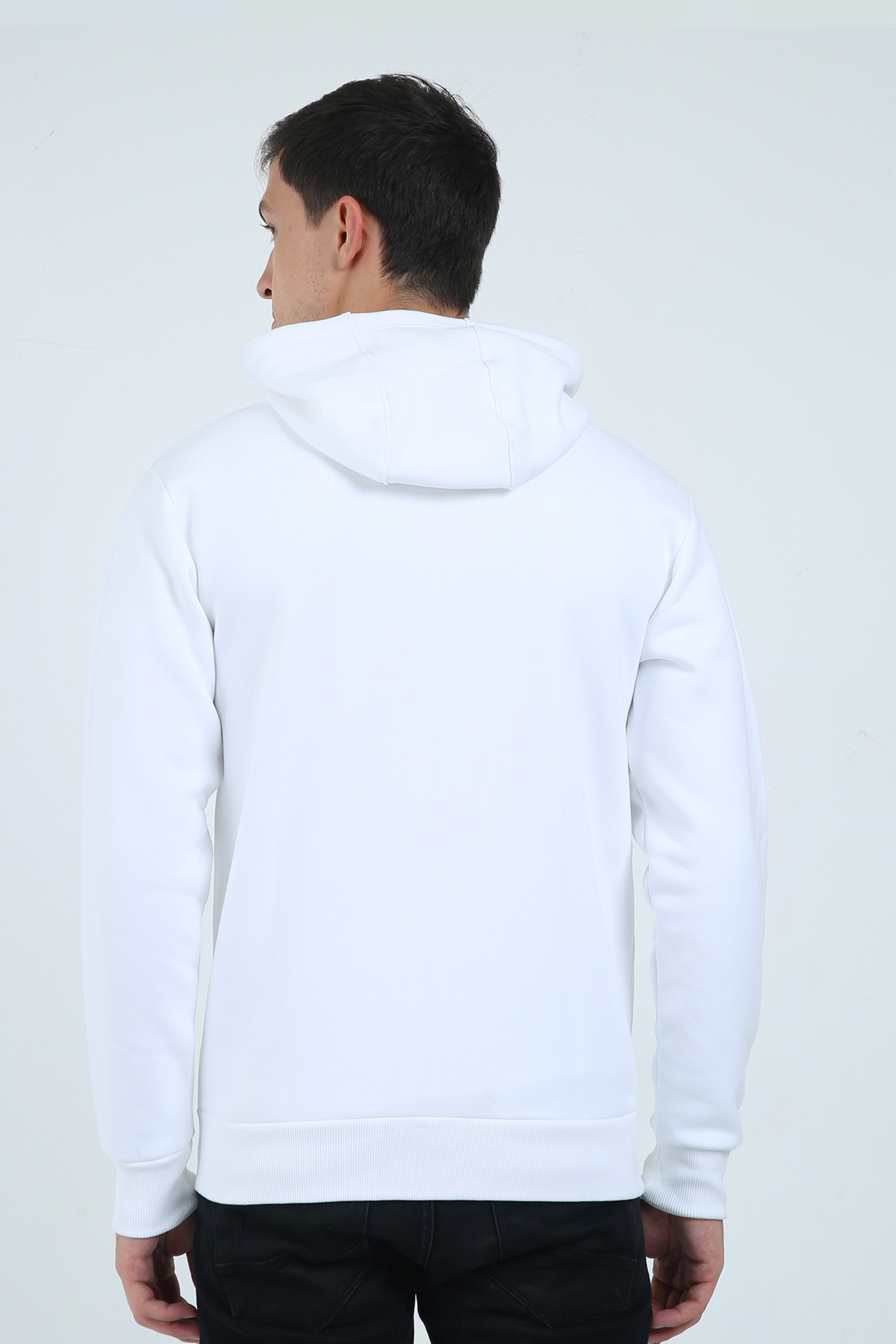 Born2Exp White Zipper Hoodie