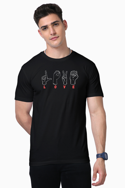 LoveSign Black Supima Cotton Tee