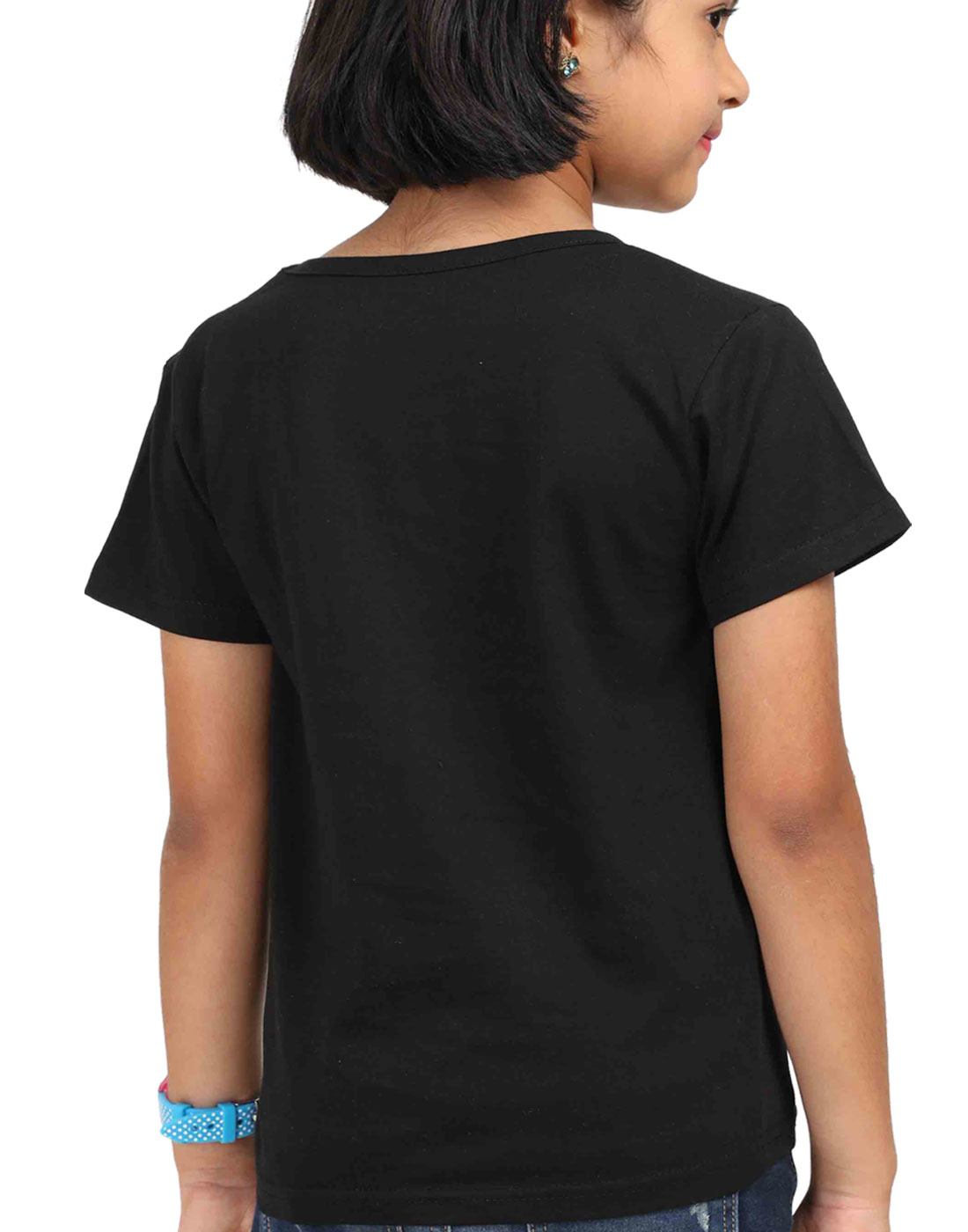 LittleSis Black Classic Cotton T-Shirt