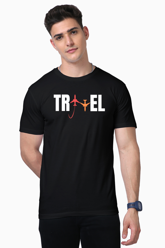 Travel Black Supima Cotton Tee