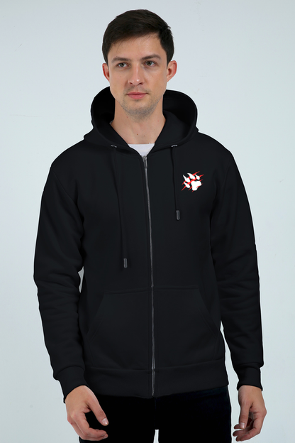 Paw Black Zipper Hoodie